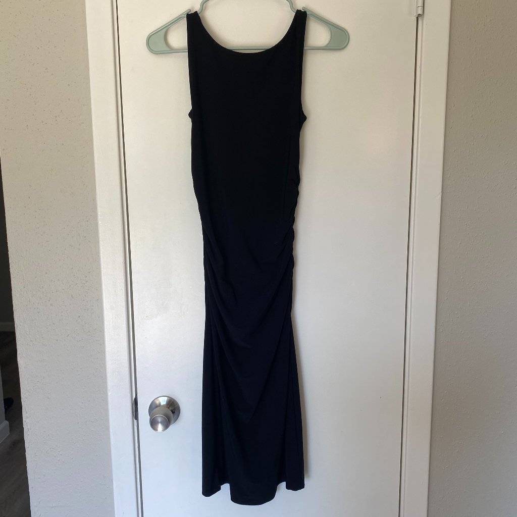 Norma Kamali Fitted Black Cocktail Dress
